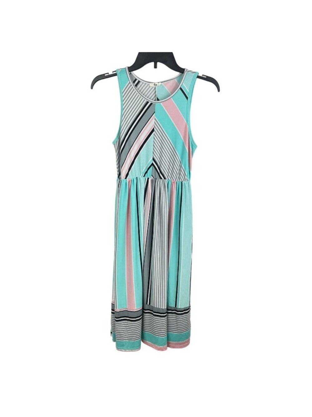 EGY Women Sleeveless Pullover Round-Neck Dress Size M